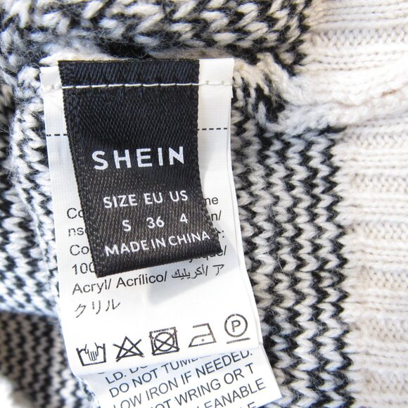 SHEIN Knitted Sweater Women's Size S Crew Neck Long Sleeve Winter - Picture 6 of 8